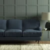 Pluto Fabric from Linwood Fabrics Pluto collection - black-grey plain woven