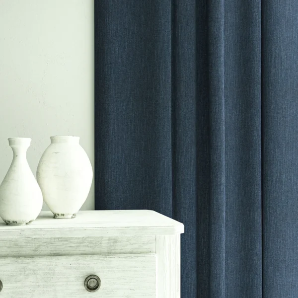 Pluto Fabric from Linwood Fabrics Pluto collection - black-grey plain woven