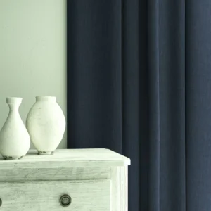 Pluto Fabric from Linwood Fabrics Pluto collection - blue plain woven