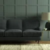 Pluto Fabric from Linwood Fabrics Pluto collection - black-grey plain woven