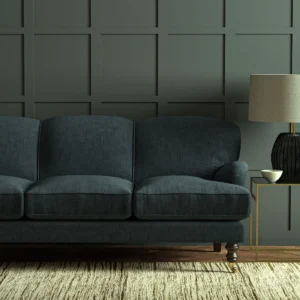 Pluto Fabric from Linwood Fabrics Pluto collection - black-grey plain woven