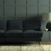 Pluto Fabric from Linwood Fabrics Pluto collection - black-grey plain woven