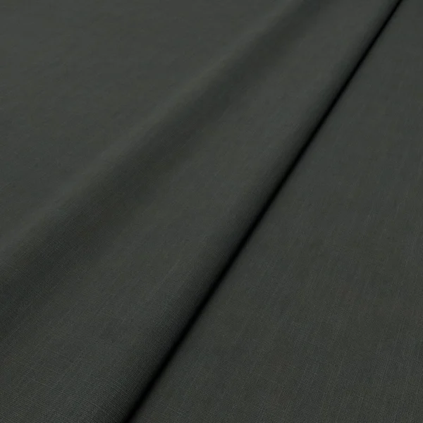 Pluto Fabric - Noir by Pluto Fabric from Linwood Fabrics Pluto collection - black-grey plain woven
