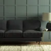 Pluto Fabric from Linwood Fabrics Pluto collection - black-grey plain woven