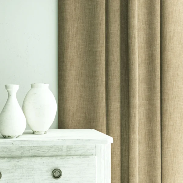Pluto Fabric - Linen by Pluto Fabric from Linwood Fabrics Pluto collection - black-grey plain woven