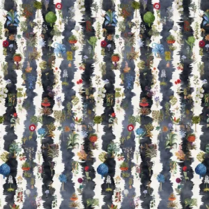 Huerta Gitana Wallpaper from Christian Lacroix Casa Can Can Wallpapers collection - black-grey striped