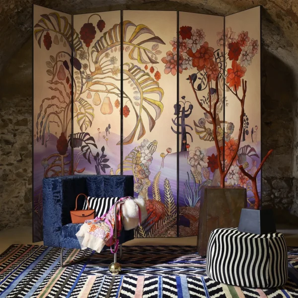 Otro Mundo Wallpaper - Arena by Otro Mundo Wallpaper from Christian Lacroix Casa Can Can Wallpapers collection - pink botanical