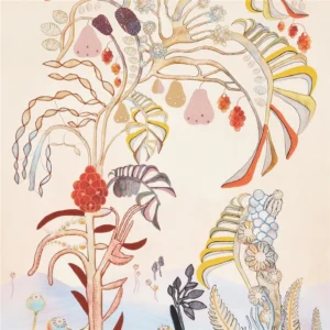 Otro Mundo Fabric from Christian Lacroix Casa Can Can collection - multicolour botanical embroideried