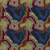 Seigaiha Loca Fabric from Christian Lacroix Casa Can Can collection - blue contemporary embroideried