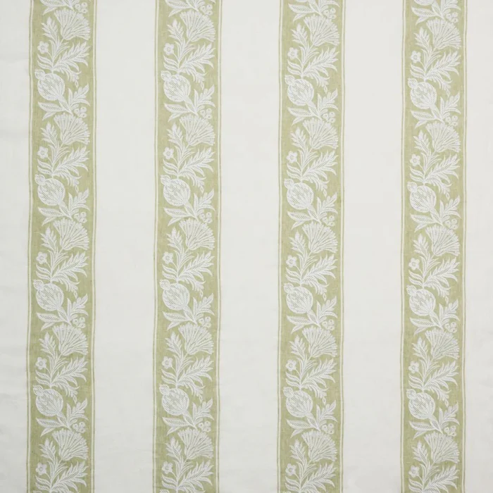 Cerney Stripe Fabric - Green swatch