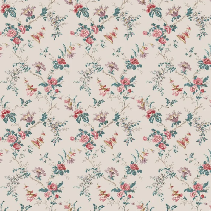 Boscobel Fabric - Pink / Teal swatch