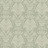 Bourton Damask Fabric from Osborne & Little Bourton collection - green botanical printed