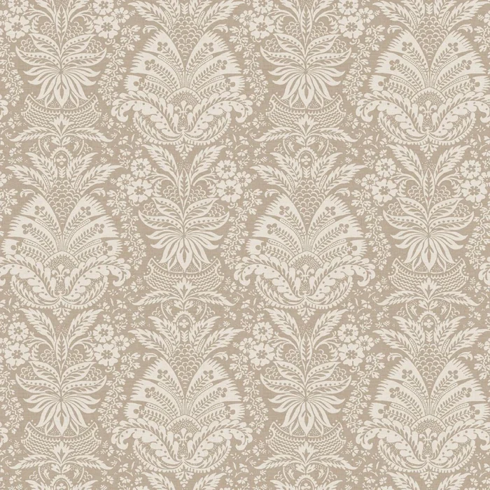 Bourton Damask Fabric - Linen swatch