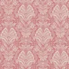 Bourton Damask Fabric from Osborne & Little Bourton collection - red botanical printed
