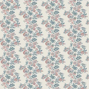 Bibury Fabric from Osborne & Little Bourton collection - blue botanical printed