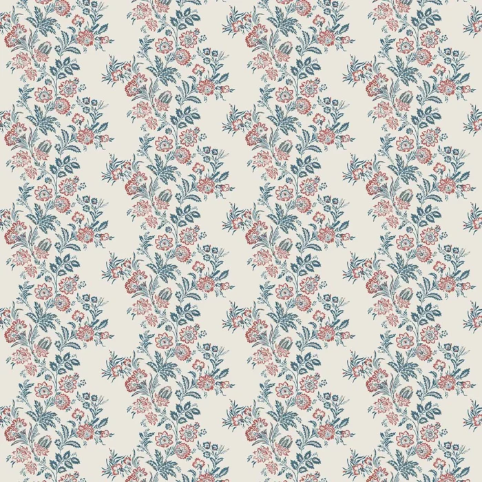 Bibury Fabric - Indigo / Red swatch