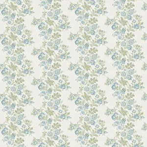 Bibury Fabric from Osborne & Little Bourton collection - blue botanical printed