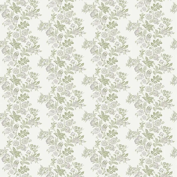 Bibury Fabric - Lilac / Sage by Bibury Fabric from Osborne & Little Bourton collection - green botanical printed