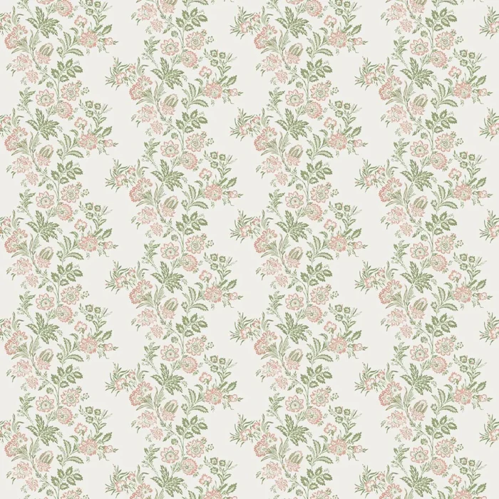 Bibury Fabric - Blush / Green swatch