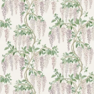 Wisteria Walk Fabric from Osborne & Little Bourton collection - green botanical printed