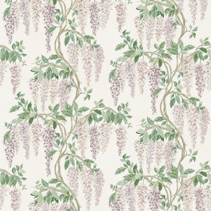 Wisteria Walk Fabric - Lilac / Green swatch