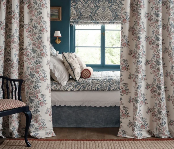 Bibury Fabric - Lilac / Sage by Bibury Fabric from Osborne & Little Bourton collection - blue botanical printed