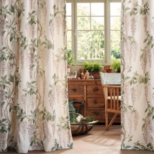Wisteria Walk Fabric from Osborne & Little Bourton collection - blue botanical printed