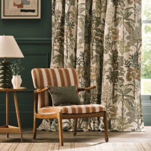 Arboreta Fabric from Osborne & Little Belvedere collection - green botanical embroideried