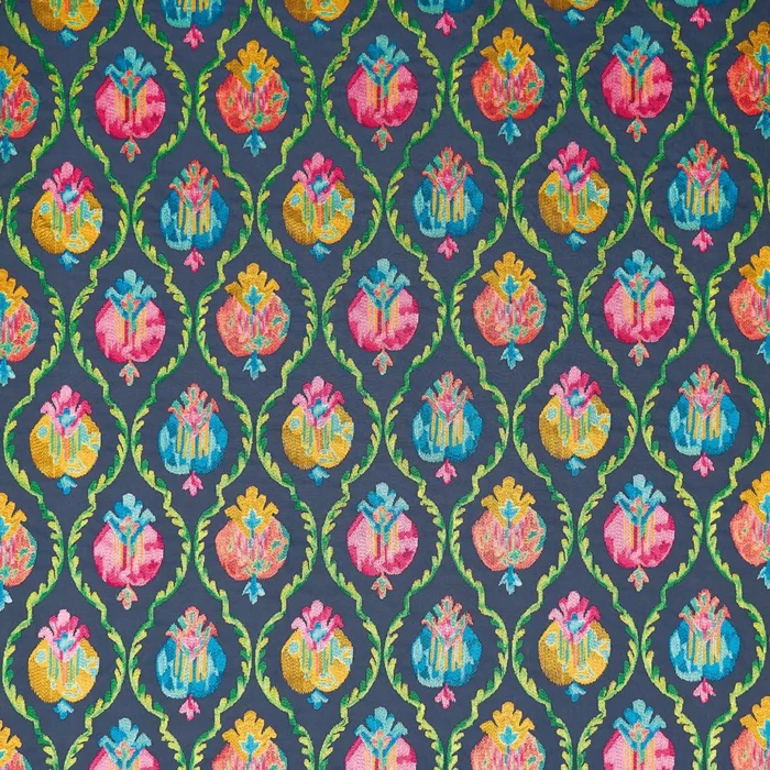 Mysore Fabric - Midnight / Magenta swatch
