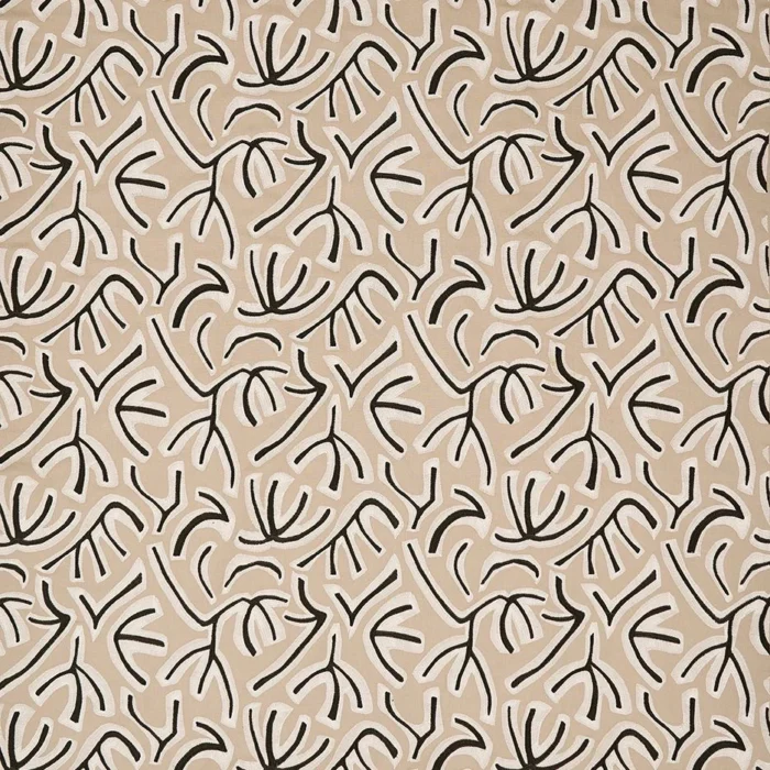 Avila Fabric - Linen / Charcoal swatch