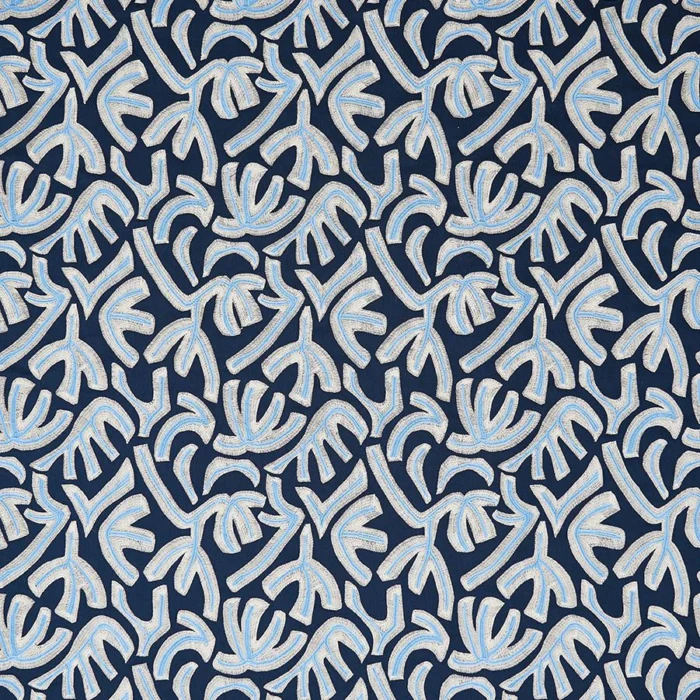Avila Fabric - Indigo / Sky swatch