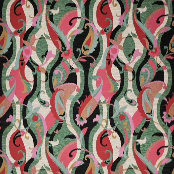 Castillo Fabric - Celadon / Rose swatch