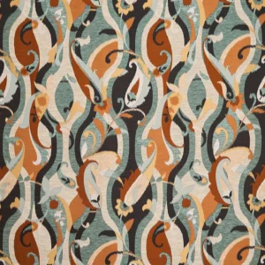 Castillo Fabric from Osborne & Little Belvedere collection - orange misc jacquard