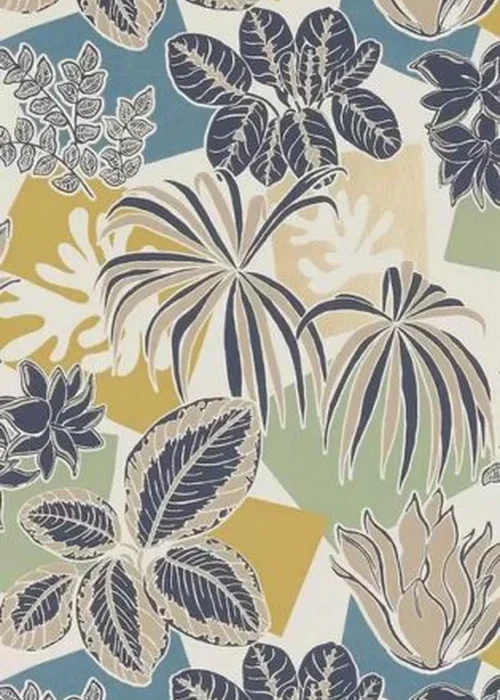 Frondoso Wallpaper - Petrol /  Gold – Petrol / Gold swatch