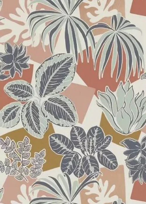 Frondoso Wallpaper - Blush /  Ink – Blush / Ink swatch