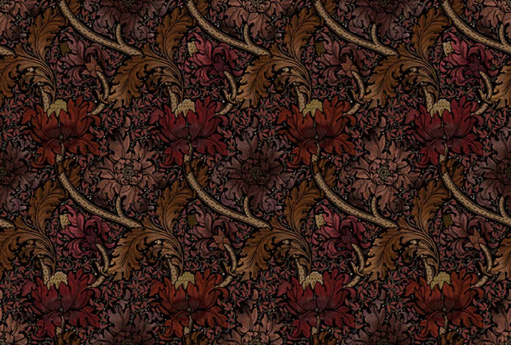 Morris Major Fabric - Russet by Morris Major Fabric - Russet from