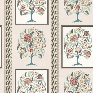 Taniska Wallpaper - Eucalyptus / Charcoal