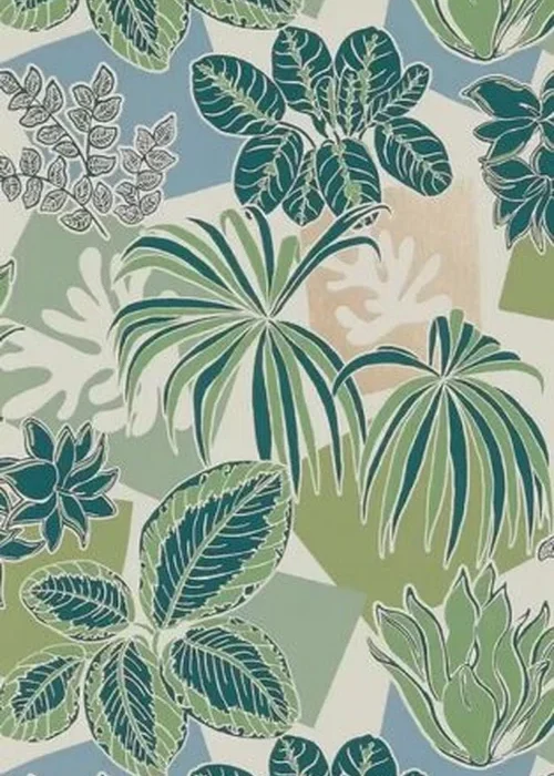 Frondoso Wallpaper - Emerald swatch