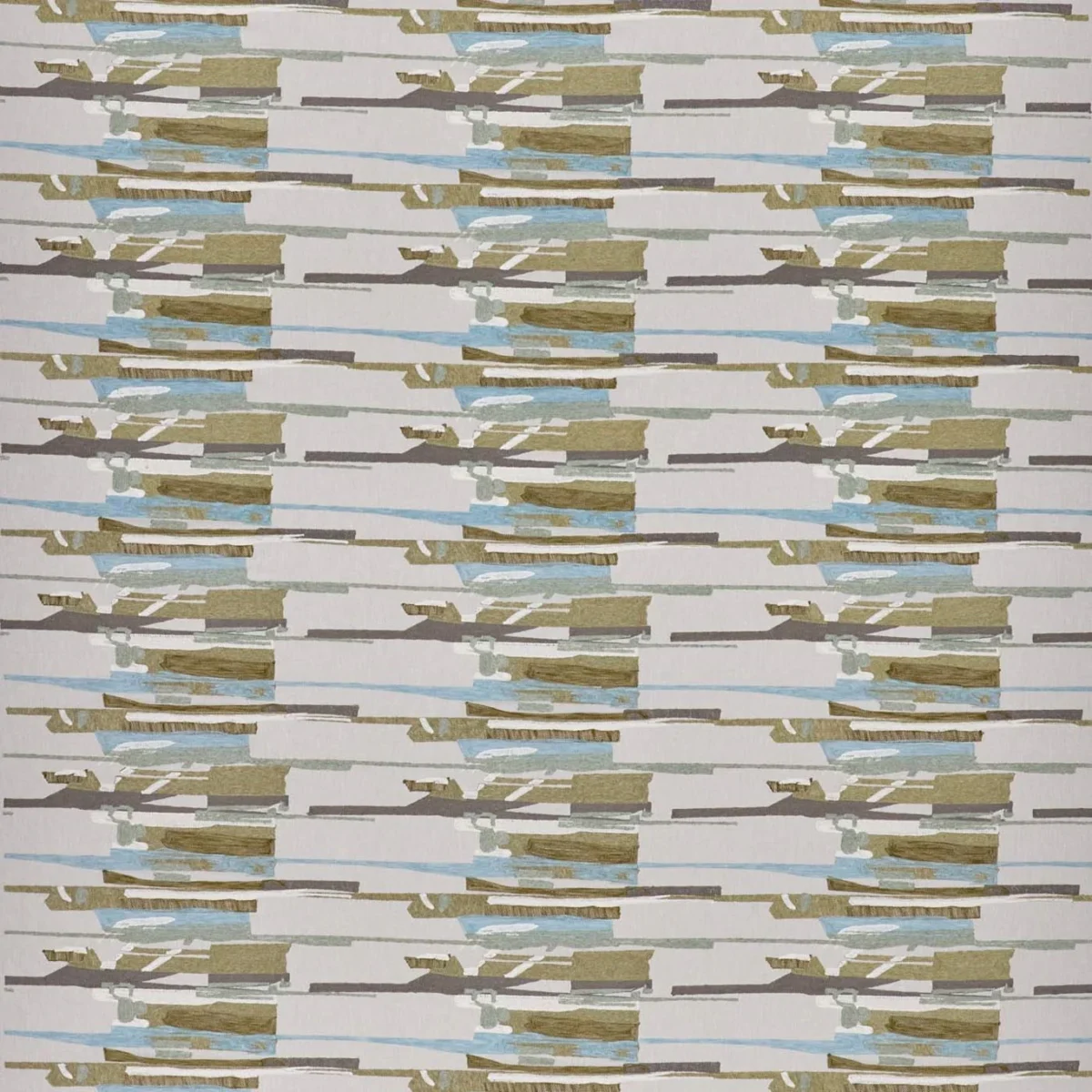 Zeal Ii Fabric - Eucalyptus / Aloe / Slate by Zeal Ii Fabric from Harlequin Signature collection - green striped embroideried