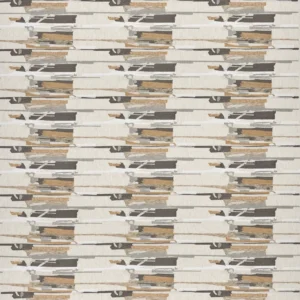 Zeal Ii Fabric from Harlequin Signature collection - brown striped embroideried