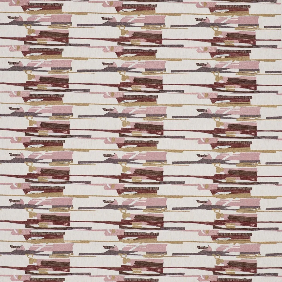Zeal Ii Fabric - Rouge / Julip / Burgundy by Zeal Ii Fabric from Harlequin Signature collection - red striped embroideried