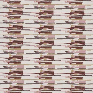 Zeal Ii Fabric from Harlequin Signature collection - red striped embroideried