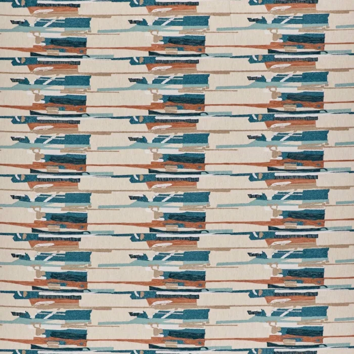 Zeal Ii Fabric - Atlantic / Rosewood / Denim swatch
