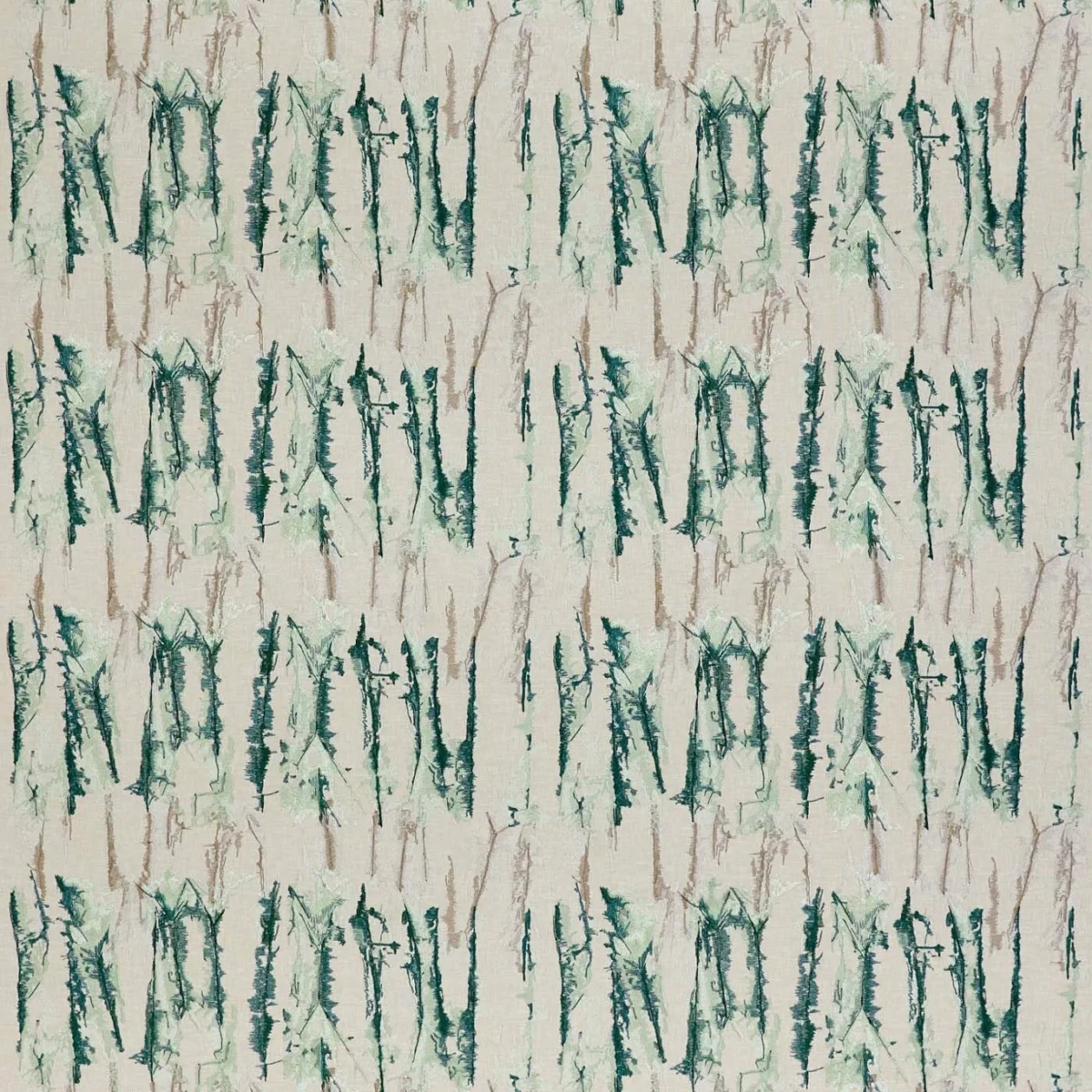 Takara Embroidery Fabric - Forest / Stone by Takara Embroidery Fabric from Harlequin Signature collection - green misc embroideried