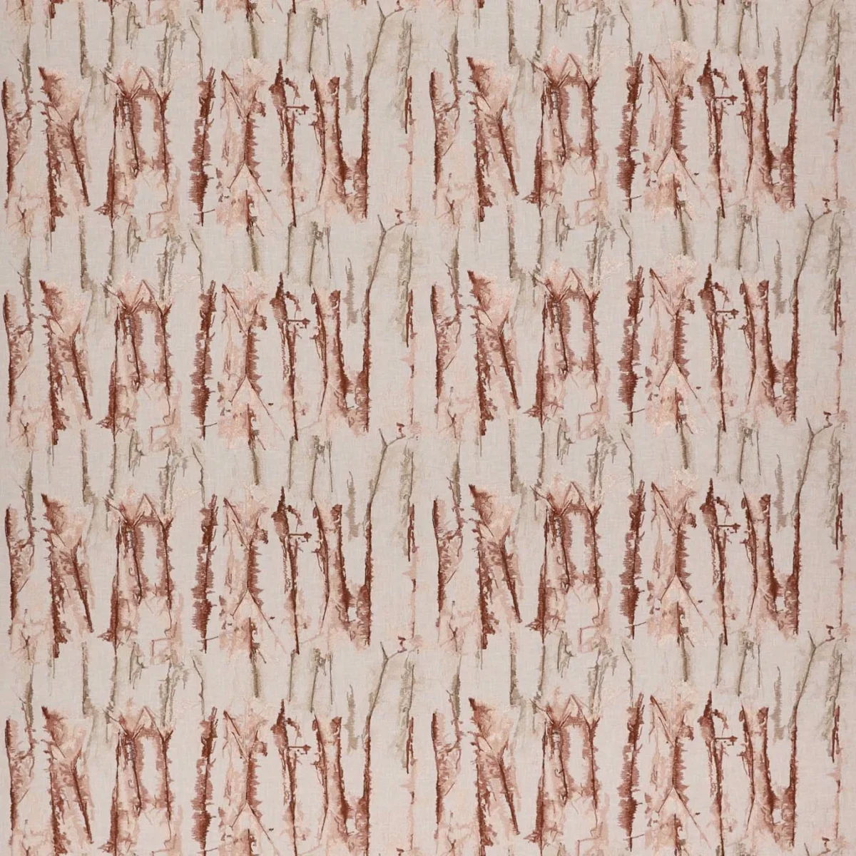 Takara Embroidery Fabric - Rosewood / Clay by Takara Embroidery Fabric from Harlequin Signature collection - red misc embroideried