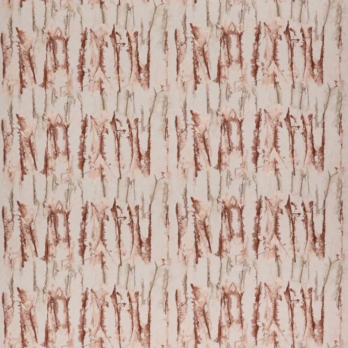 Takara Embroidery Fabric - Rosewood / Clay swatch