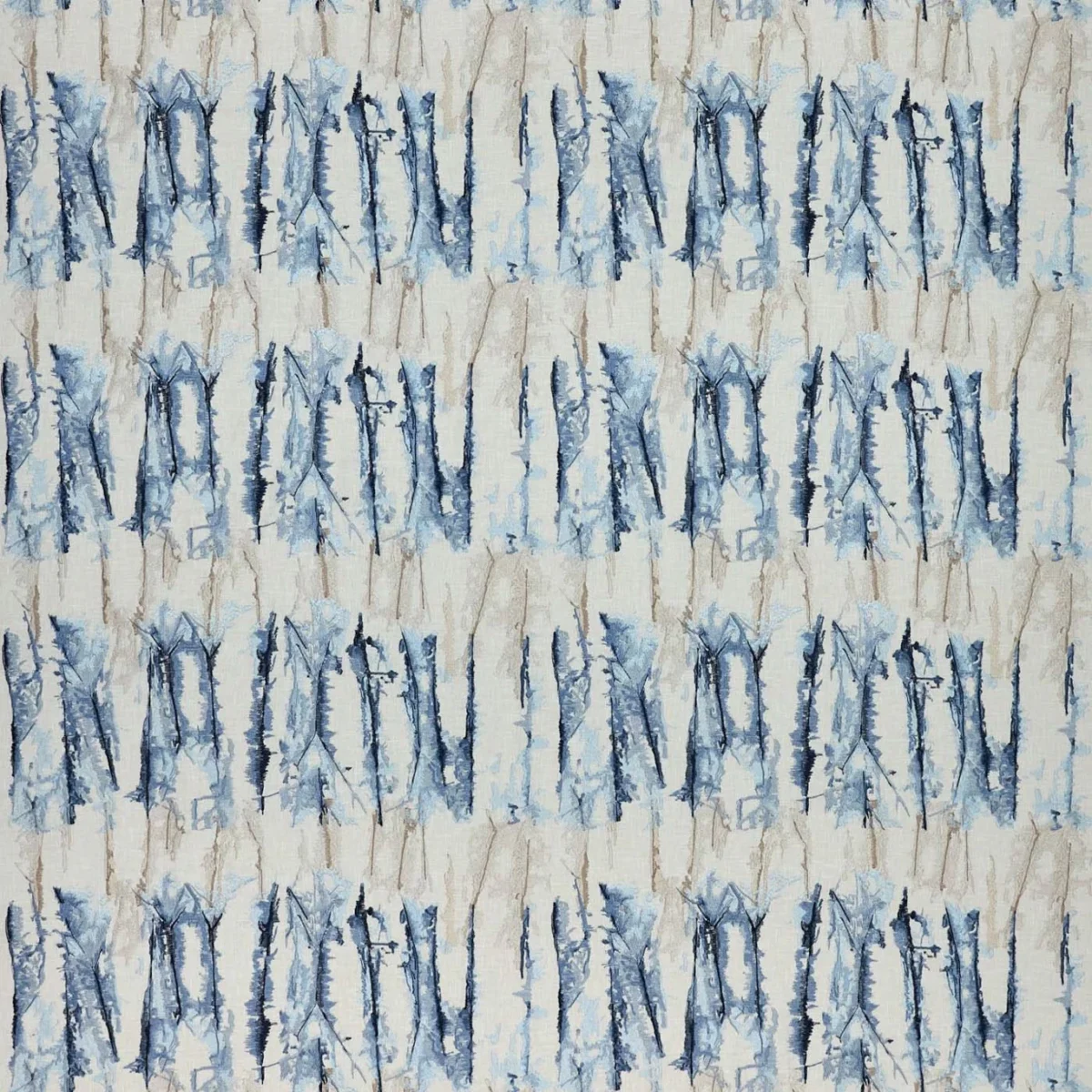 Takara Embroidery Fabric - Indigo / Denim by Takara Embroidery Fabric from Harlequin Signature collection - blue misc embroideried