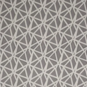 Sumi Embroidery Fabric from Harlequin Signature collection - black-grey geometric embroideried