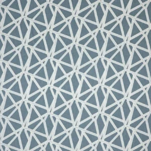 Sumi Embroidery Fabric from Harlequin Signature collection - blue geometric embroideried