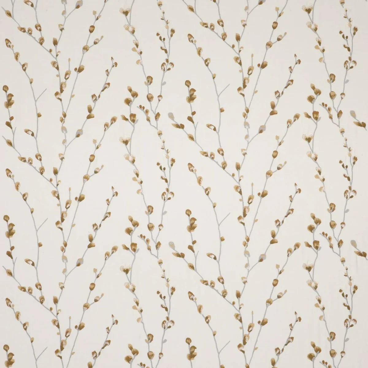 Salice Embroidery Fabric - Julip / Stone by Salice Embroidery Fabric from Harlequin Signature collection - brown botanical embroideried